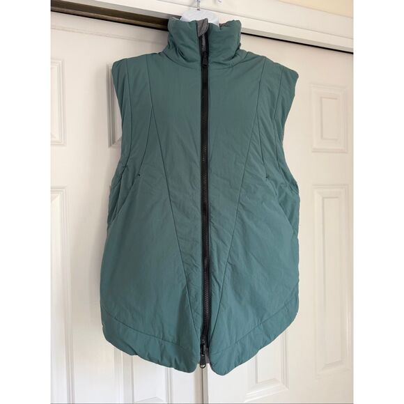 Free People Movement Slalom Reversible Fleece Vest - Midnight Jade - Picture 3 of 7